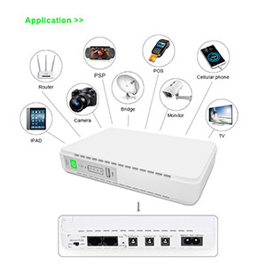 SKE 432P mini UPS for Router, ONU, Camera – 25 Watt 5v 9v 12v & PoE support 15/24v
