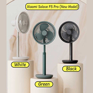 Xiaomi SOLOVE F5 Pro Rechargeable Fan 4000mAh with Swing & Extendable- Green Color