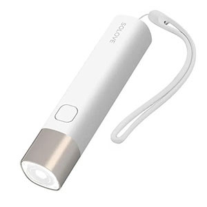 Xiaomi SOLOVE X3S Rechargeable Flashlight & 3000mAh Power Bank- White Color